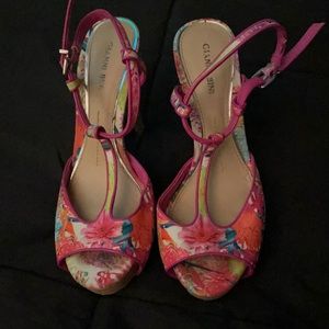 Colorful Floral Gianni Bini Heels